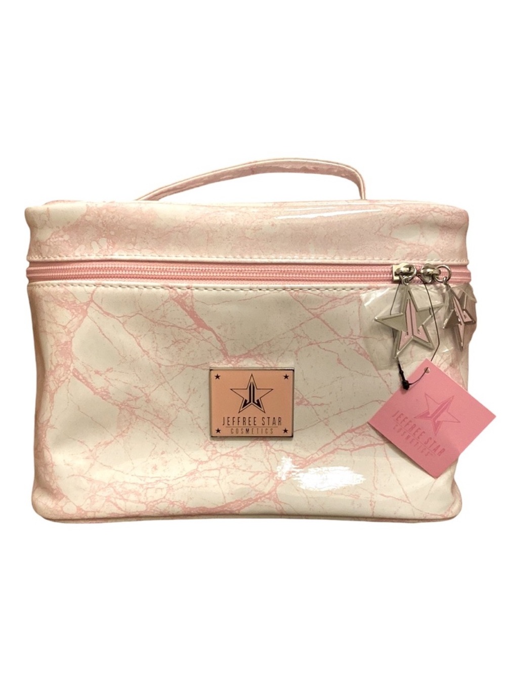 Jeffree Star Pink Marble Cosmetic Case with Star Charm